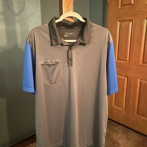 Nike Gray and Blue Performance Golf Polo Shirt